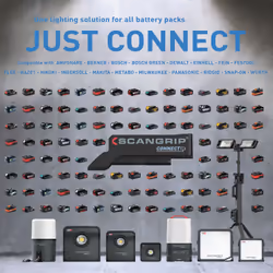 SCANGRIP Tower 5 Connect 45 W LED Noir E