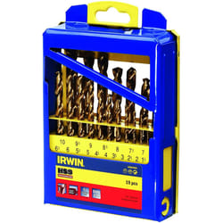 Jeu de forets en métal Irwin HSS; 1-10 mm; 19 unités