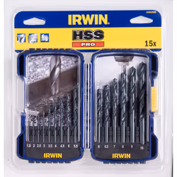 IRWIN 10502499, Perceuse, Ensemble de forets, 118°, Acier rapide, 5 pièce(s)