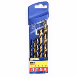 5 pièces jeu de forets Irwin HSS Titanium; 4-10 mm