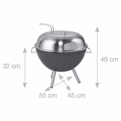 Dancook 1300 Barbecue Chaudron Charbon de bois (combustible) Noir, Argent