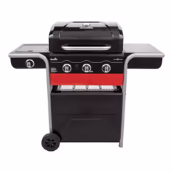 Char-Broil GAS2COAL 330, Grill, Charbon + gaz naturel, 1010 W, Ensemble de cuisson, Grille, Noir, Rouge, Acier inoxydable