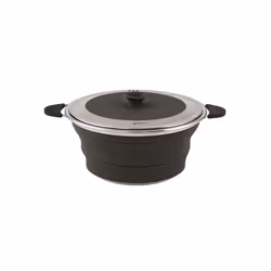 Outwell Collaps Pot, Pot, Silicone, Acier inoxydable, 2,5 L, Noir, Acier inoxydable, Noir, Acier inoxydable