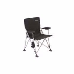 Outwell Campo, 125 kg, Chaise de camping, 4 pieds, 5 kg, Aluminium, Polyester, Aluminium, Noir