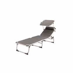 Outwell Victoria, 120 kg, Chaise longue de camping, 3 pieds, 5,3 kg, Aluminium, Polyester, Gris