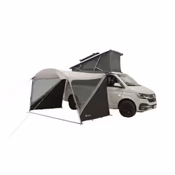 Outwell Touring Shelter, Fixé, Arrondi, Auvent de façade, Polyester, Noir, Gris, 175 cm