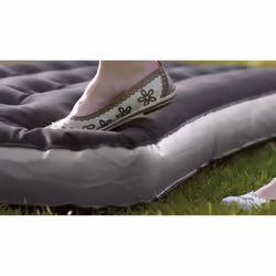 Outwell Matelas pneumatique Classic Single oreiller et pompe noir/gris