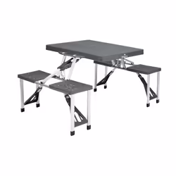 Easy Camp 670410, Noir, Argent, Aluminium, Acier, Forme rectangulaire, 840 mm, 1360 mm, 66 cm