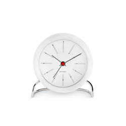 Arne Jacobsen Watches Bankers Alarm White Réveil mécanique Blanc