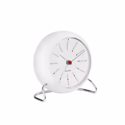 Arne Jacobsen Watches Bankers Alarm White Réveil mécanique Blanc