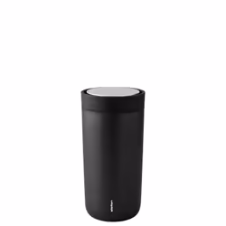 Stelton To Go Click, Noir, Acier inoxydable, Polypropylène, Plastique, Café, Jus, Thé, 4 h