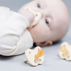 HEVEA 4126 tétine pour bébé Tétine pour bébé classique Rond Caoutchouc Blanc