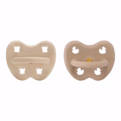 HEVEA 250461 tétine pour bébé Tétine pour bébé classique Rond Caoutchouc Beige, Sable