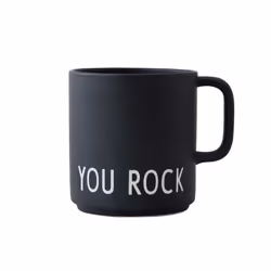 Design Letters 10101008BKYOUROCK, Unique, Noir, Porcelaine à la cendre d'os, Tasse, Universel, 1 pièce(s)