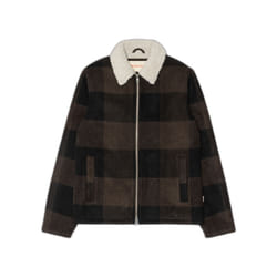 Veste chemise matelassée à carreaux et col teddy Revolution