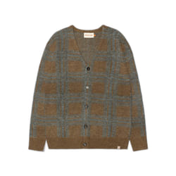 Cardigan ample à motif à carreaux doux Revolution