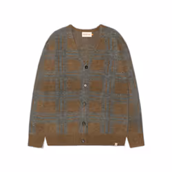 Cardigan ample à motif à carreaux doux Revolution