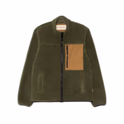 Veste courte en peluche avec poche poitrine contrastée Revolution