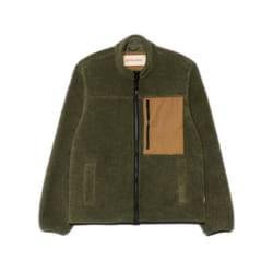 Veste courte en peluche avec poche poitrine contrastée Revolution