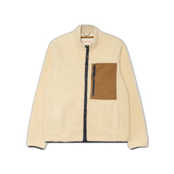 Veste courte en peluche avec poche poitrine contrastée Revolution