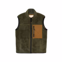 Gilet teddy court avec poche poitrine contrastée Revolution