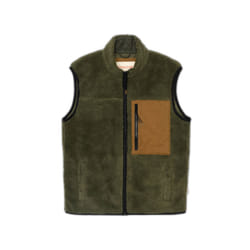 Gilet teddy court avec poche poitrine contrastée Revolution
