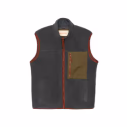 Gilet teddy court avec poche poitrine contrastée Revolution