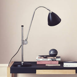 GUBI BL1 lampe de table Noir, Chrome