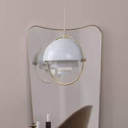 GUBI Multi-Lite, Laiton, Blanc