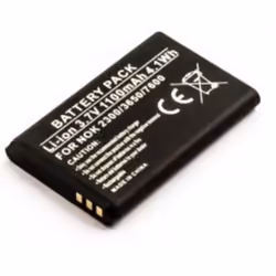 CoreParts Original Nokia BL-5C Battery, Batterie, Noir, Lithium Polymère (LiPo), 1000 mAh, 3,7 V, 3,7 Wh