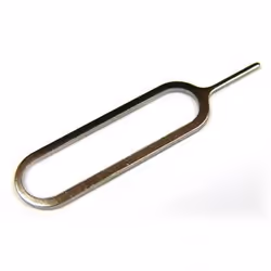CoreParts iPhone 3G, 3GS SIM Card Pin, Outil d'ouverture, Métal, Métallique, Apple iPhone: 1st Gen, 3G, 3Gs, 4, 39 mm, 28 mm