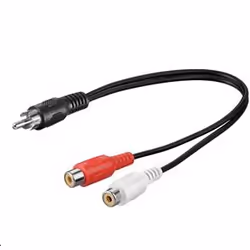 Microconnect AUDC02, RCA, Mâle, 2 x RCA, Femelle, 0,2 m, Noir