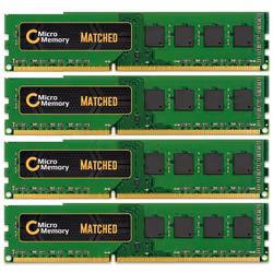 CoreParts 16GB DDR3 1333MHz ECC/REG, 16 Go, 4 x 4 Go, DDR3, 1333 MHz, Vert