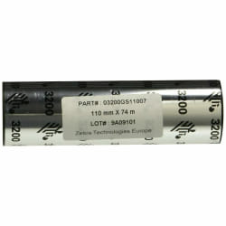 Zebra 3200 Wax/Resin ruban thermique 74 m Noir