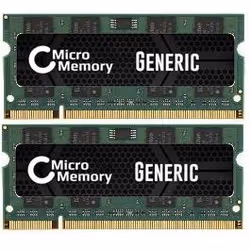 CoreParts 4GB DDR2 800MHz SO-DIMM Kit, 4 Go, 2 x 2 Go, DDR2, 800 MHz, Vert