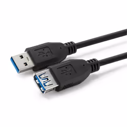 Microconnect USB3.0AAF2B, 2 m, USB A, USB A, USB 3.2 Gen 1 (3.1 Gen 1), Mâle/Femelle, Noir
