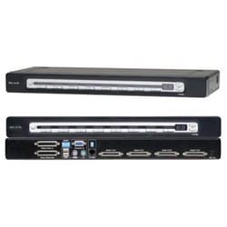 Belkin OmniView PRO3 USB & PS/2 KVM Switch commutateur écran, clavier et souris Noir