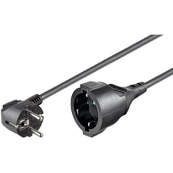 Microconnect Schuko, M/F, 5 m Noir