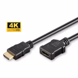 Microconnect HDM19195FV1.4, 5 m, HDMI Type A (Standard), HDMI Type A (Standard), 3840 x 2160 pixels, Compatibilité 3D, Noir