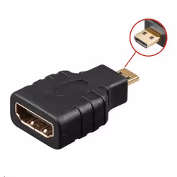 Microconnect HDM19F19MM, Micro HDMI, HDMI, Noir