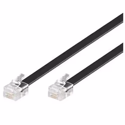 Microconnect MPK115B, 15 m, RJ12, RJ12, Noir, Mâle, Mâle