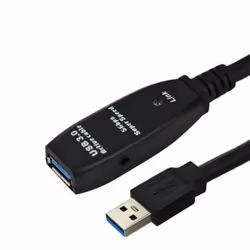 Microconnect USB3.0AAF5A, 5 m, USB A, USB A, USB 3.2 Gen 1 (3.1 Gen 1), Mâle/Femelle, Noir