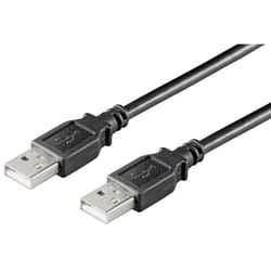 Microconnect USB2.0, M/M, 0.5m câble USB 0,5 m USB A Noir