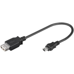 Microconnect USBAFBM câble USB 0,2 m USB 2.0 USB A Mini-USB B Noir