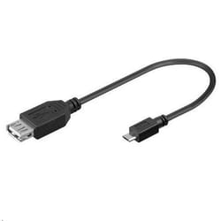 Microconnect USBABMICRO2 câble USB 0,2 m USB 2.0 USB A Micro-USB B Noir