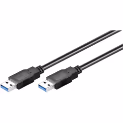 Microconnect USB3.0, M/M, 3m, 3 m, USB A, USB A, USB 3.2 Gen 1 (3.1 Gen 1), Mâle/Mâle, Noir