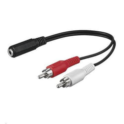 Microconnect AUDALH02 câble audio 0,2 m 2 x RCA 3,5mm Rouge