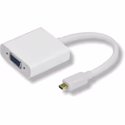 Microconnect HDMIDVGA, 0,25 m, HDMI Type D (Micro), VGA (D-Sub), Mâle, Femelle, Or