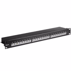 Microconnect PP-014, RJ-45, Cat6, Noir, Montage de rack, 1U, 44 mm