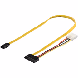 Microconnect PI17147, 0,5 m, SATA I, SATA 7-pin, SATA 7-pin + 15-pin, Mâle/Mâle, Multicolore